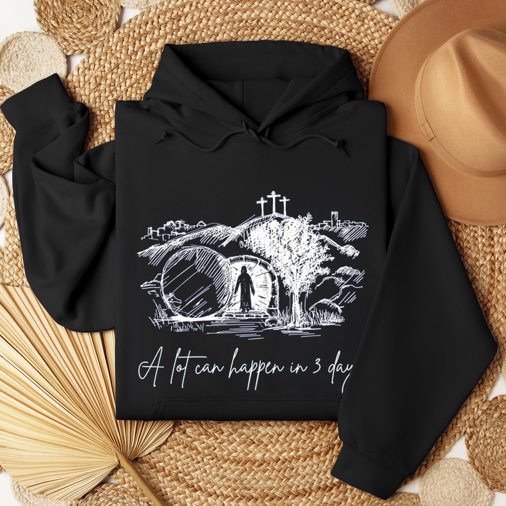 A lot can happen in 3 days Sweatshirt,Christian Easter Sweatshirt,Easter Shirt,Jesus Sweatshirt,Jesus Shirt,A lot can happen in 3 days Shirt. ILAF49